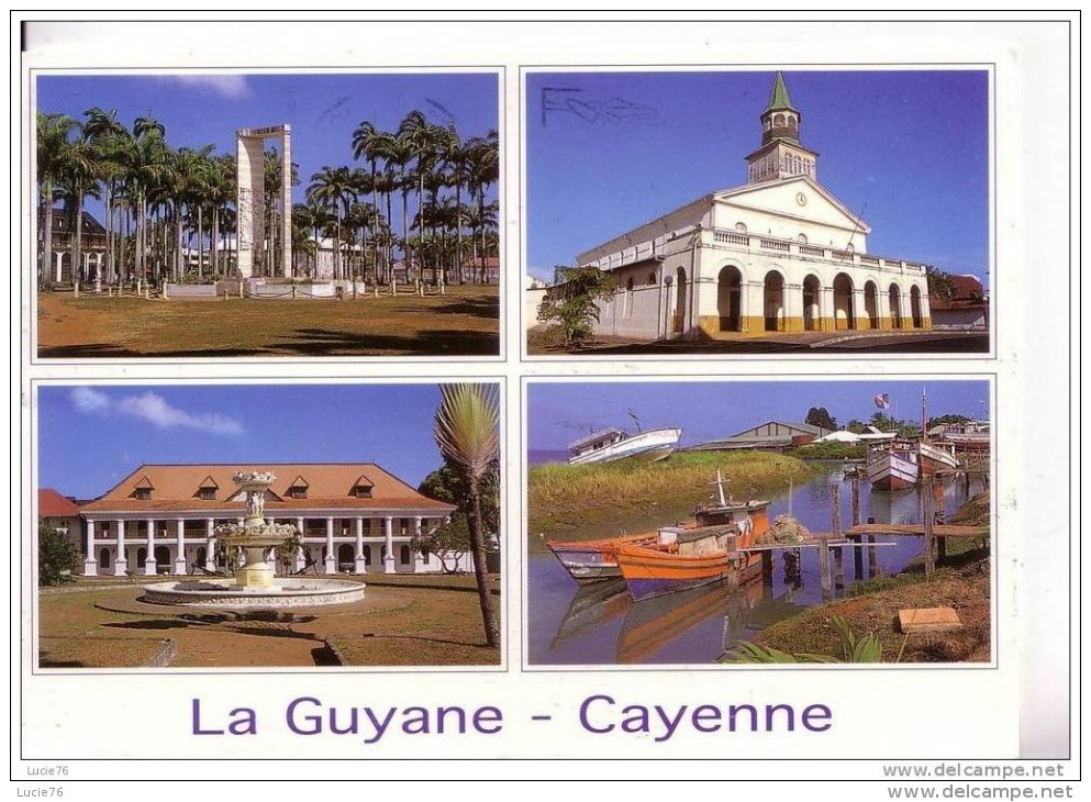 LA GUYANE -  CAYENNE   Avec Sa Place Des Palmistes, Son Ancien Palais Des Gouverneurs, Sa Cathédrale Et La Crique - Cayenne