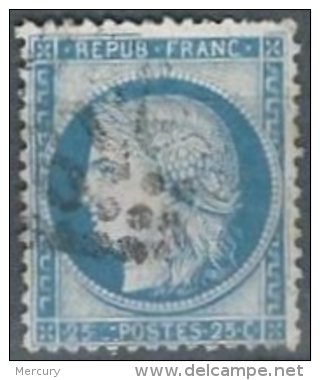 FRANCE - 25 C. Type I  - Filets Supérieur Et Droit Avec De Nombreux Manques - 1871-1875 Cérès