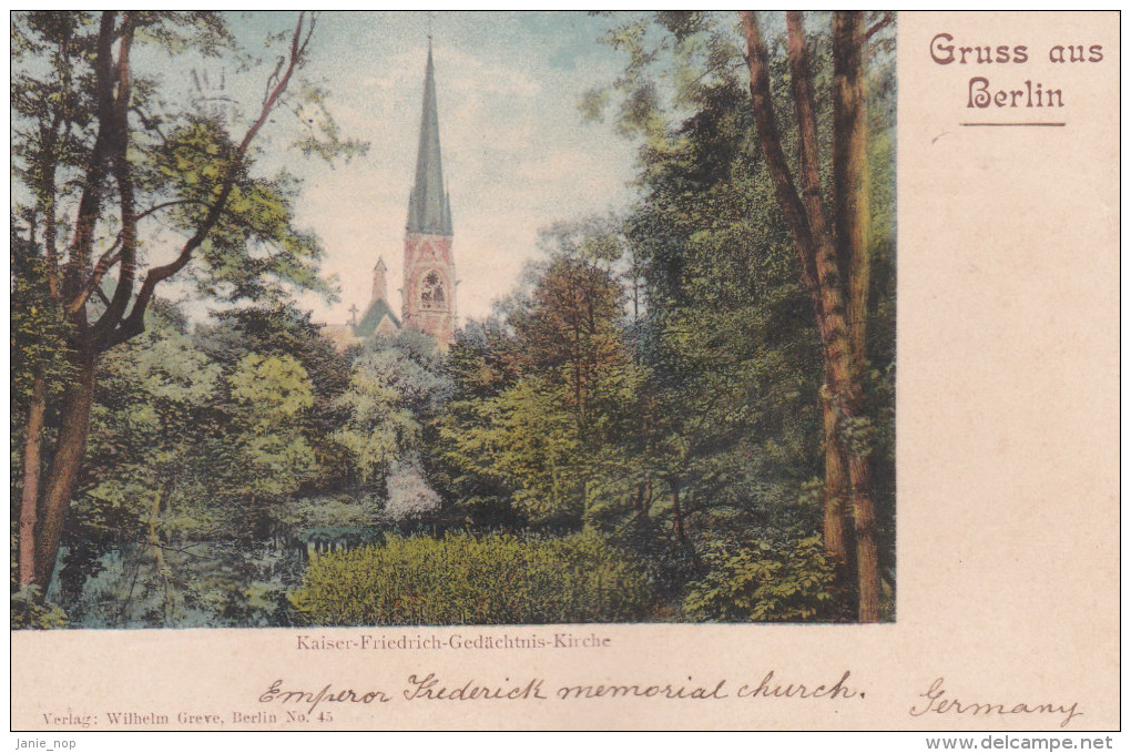 Germany 1906 Gruss Aus Berlin, Used Postcard - Postkaarten - Gebruikt