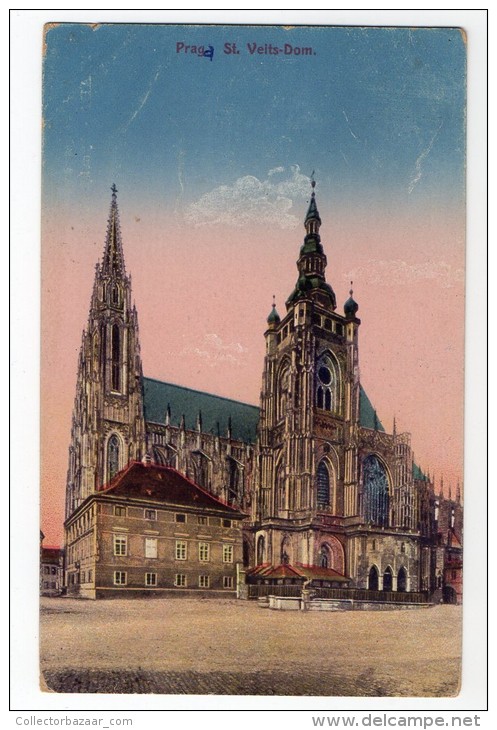 Czech Republic Praga Praha St Vits  Vintage Original Postcard  Ca1900 Cpa Ak (W3_3124) - República Checa
