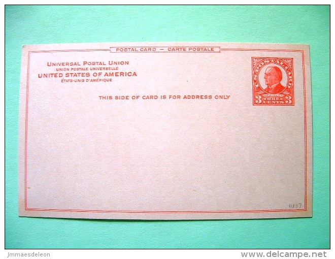 USA 1951 Stationery Stamped Postal Card - Unused - 3c - McKinley - 1941-60