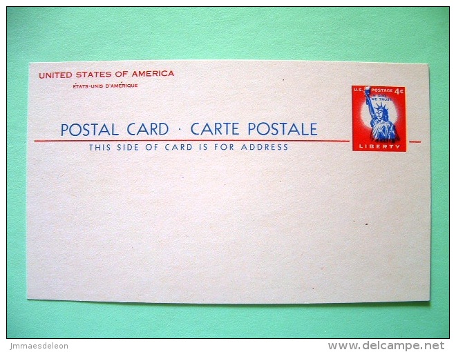 USA 1956 Stationery Stamped Postal Card - Unused - 4c - Statue Of Liberty - 1941-60