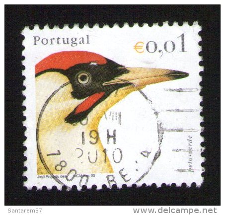 PORTUGAL 2003 Oblitération Ronde Used Stamp Oiseau Pato Verde Pic Vert Picus Viridis - Usado