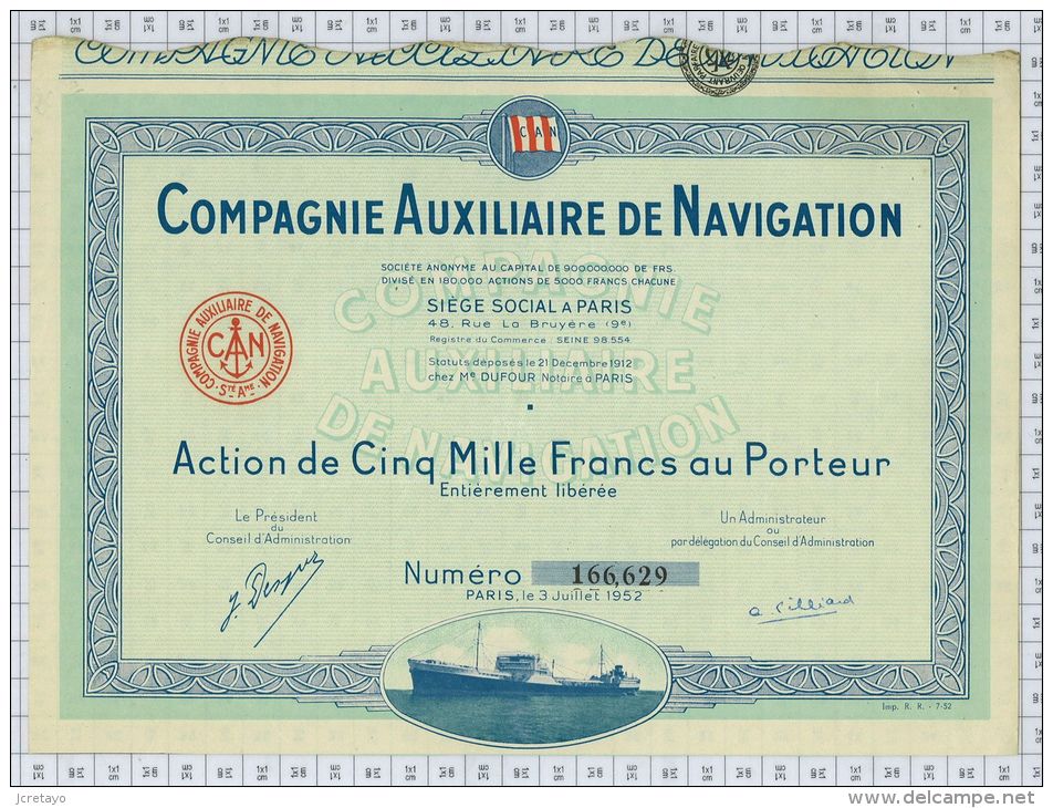 Cie Auxiliaire De Navigation, CAN - Navigazione