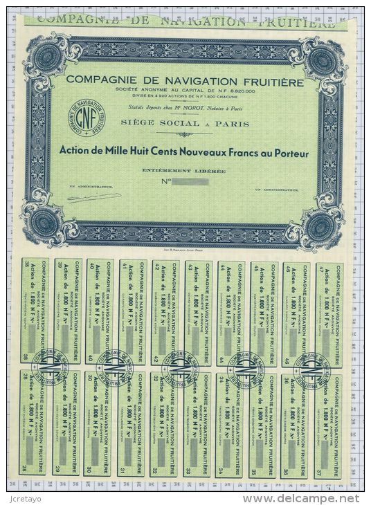 Cie De Navigation Fruitiere (Blanquette) - Navy