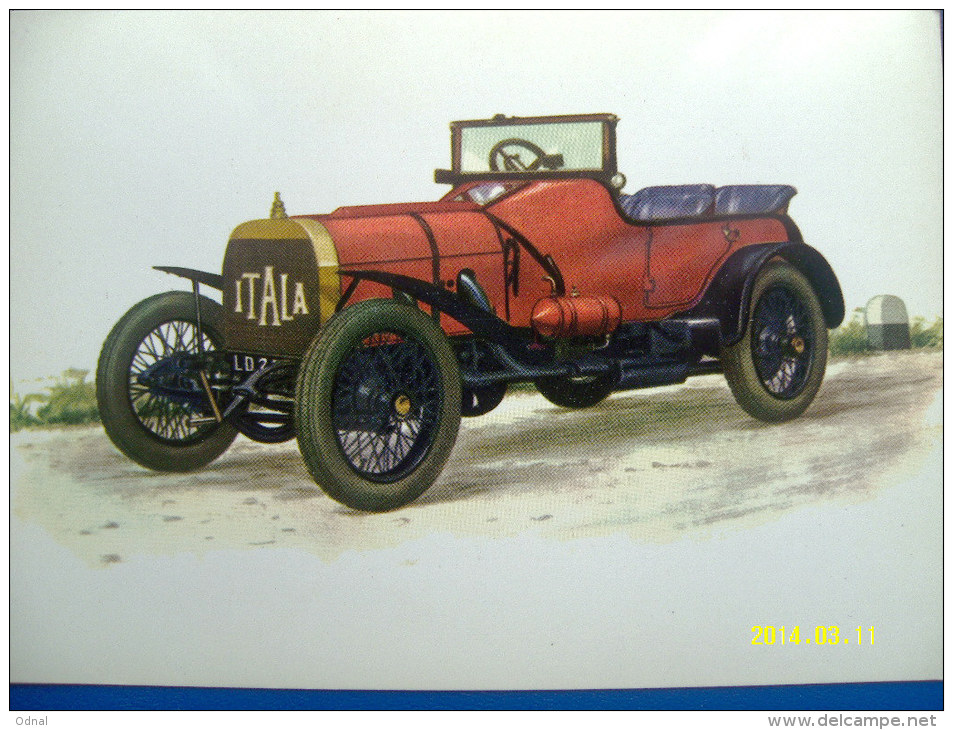 CARTOLINA MACCHINE D'EPOCA  GRAND PRIX ITALIA  1908 (ORIGINALE  RIPRODUZIONE  VIETATA) - Automobili D'Epoca
