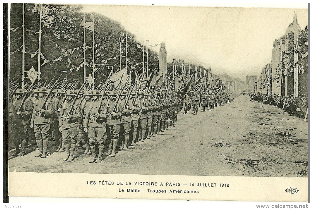 75 CPA Paris Fetes De La Victoire 1919 Lot 3 Cartes Defiles Troupe Belgique Ecosse USA Army Militaria 1914 1918 - Demonstrationen