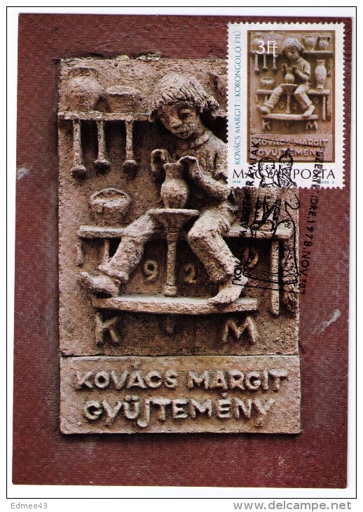 Carte Philatélique, Hongrie, Magyar Posta, Szentendre, 1978, Kovacs Margit - Storia Postale