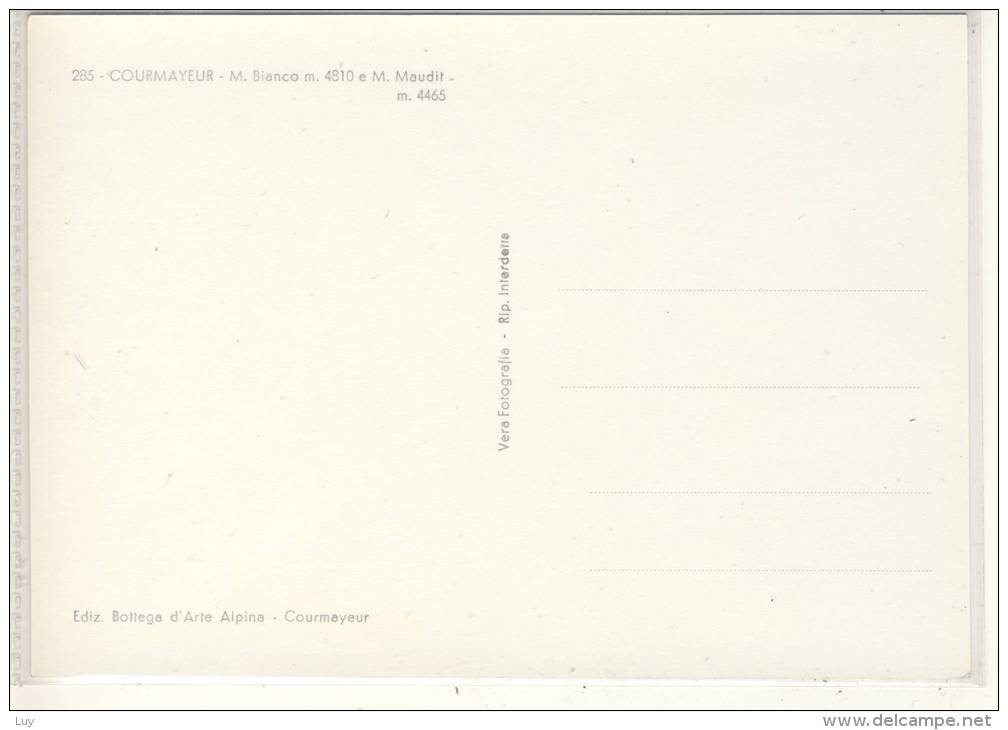 Courmayeur - Monte  Bianco - 1958 - Andere & Zonder Classificatie