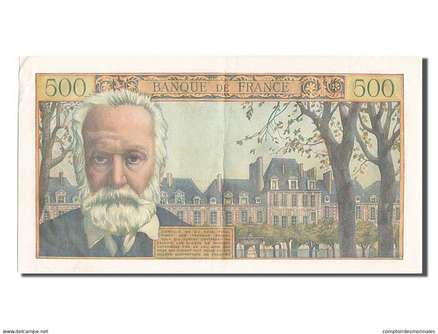 Billet, France, 500 Francs, 500 F 1954-1958 ''Victor Hugo'', 1954, 1954-01-07 - 500 F 1954-1958 ''Victor Hugo''