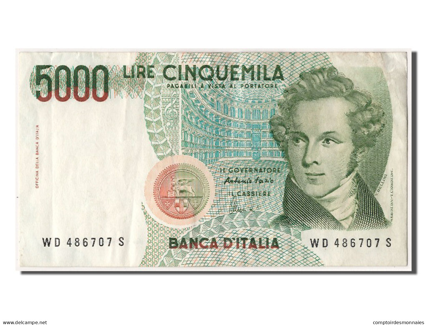 Billet, Italie, 5000 Lire, 1985, 1985-01-04, TTB+ - 5000 Lire