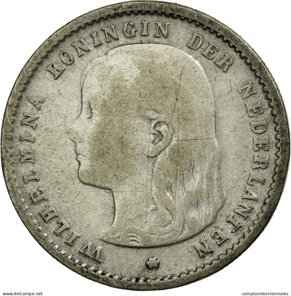 Monnaie, Pays-Bas, Wilhelmina I, 10 Cents, 1896, TB, Argent, KM:116 - 10 Centavos