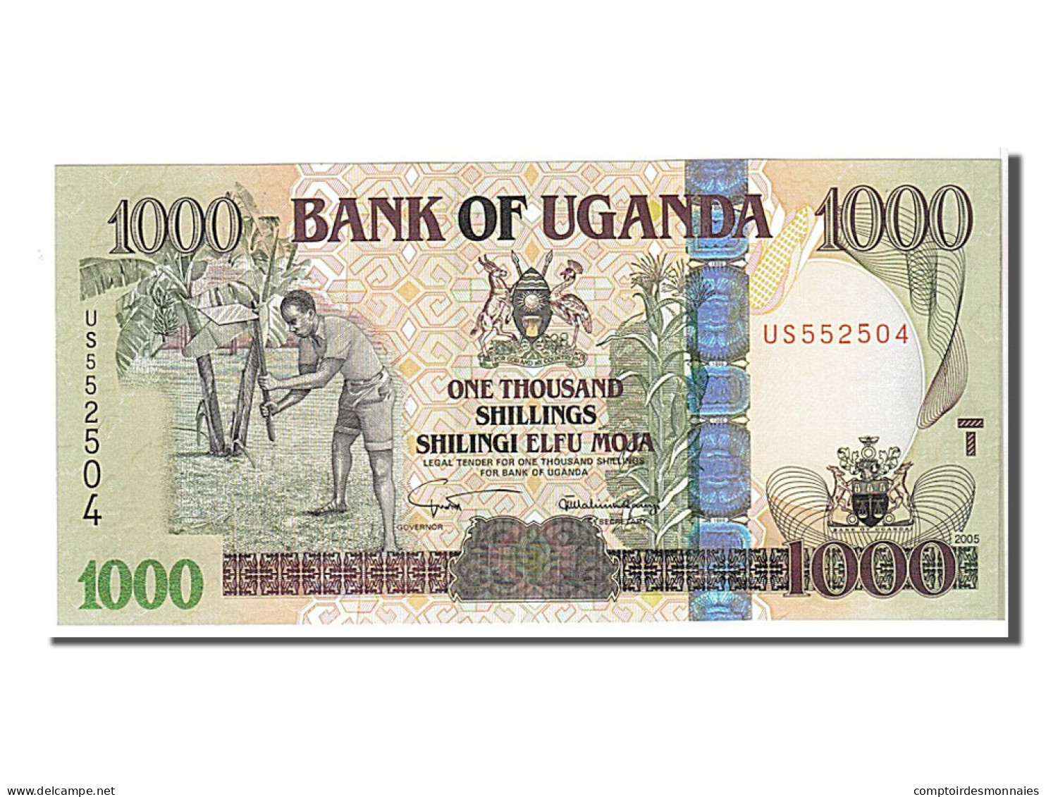 Billet, Uganda, 1000 Shillings, 2005, KM:43a, NEUF - Uganda