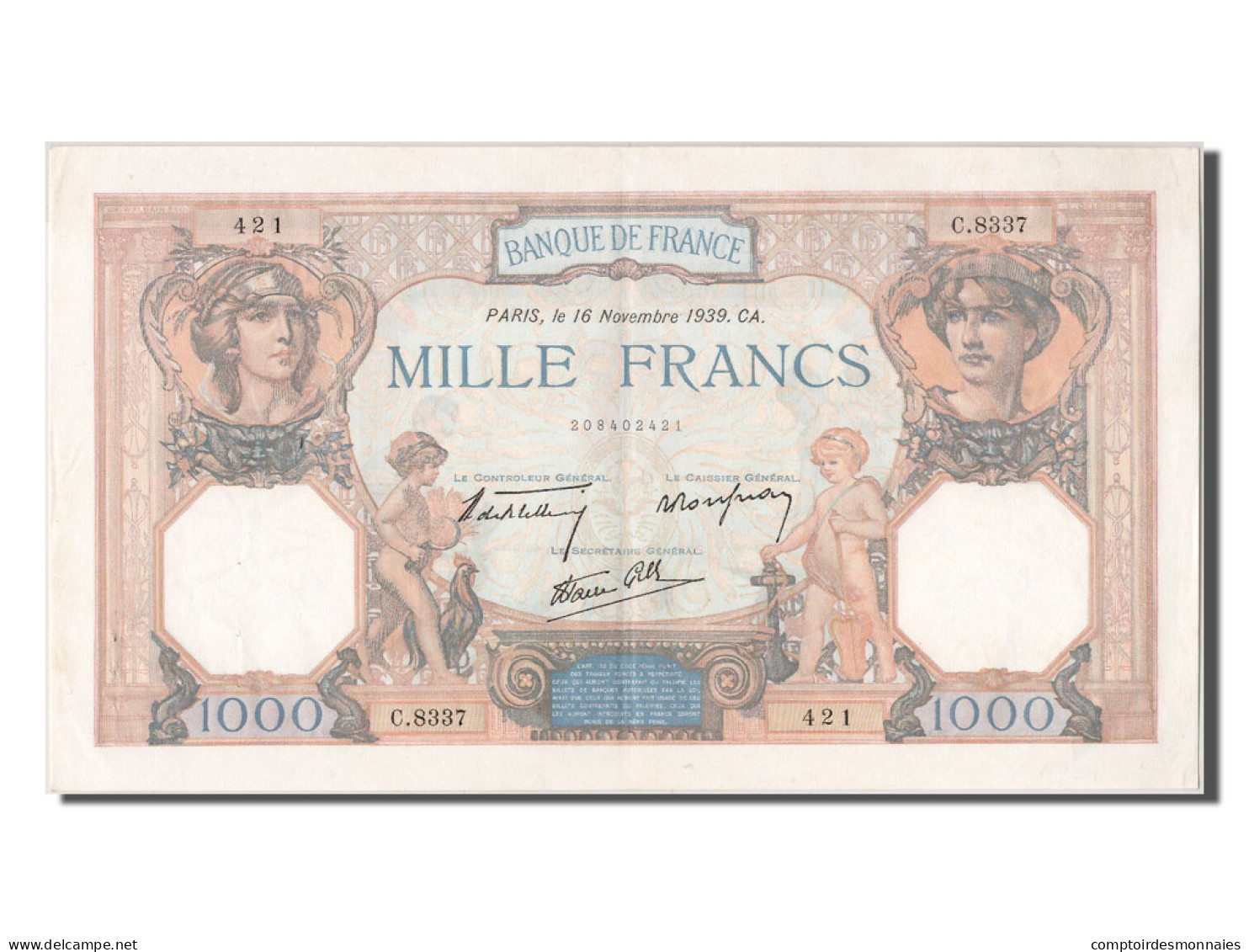 Billet, France, 500 Francs, ...-1889 Circulated During XIXth, 1939, 1939-11-16 - ...-1889 Francos Ancianos Circulantes Durante XIXesimo