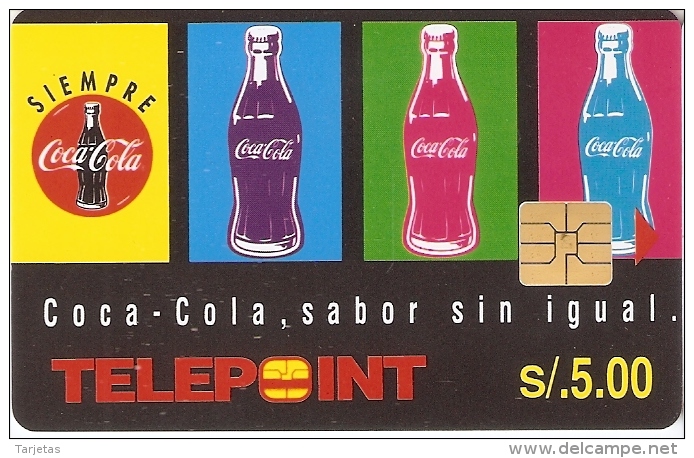 TARJETA DE PERU DE COCA-COLA DE TELEPOINT (COKE)  NUEVA-MINT - Publicidad