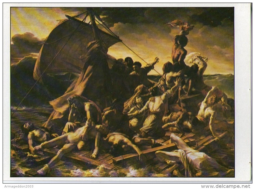 Z15 FICHE RIGIDE FORMAT CPM THEME ARTS ET PEINTURE NEO ROMANTIQUE PAR GERICAULT Le Radeau De La Méduse - Collections