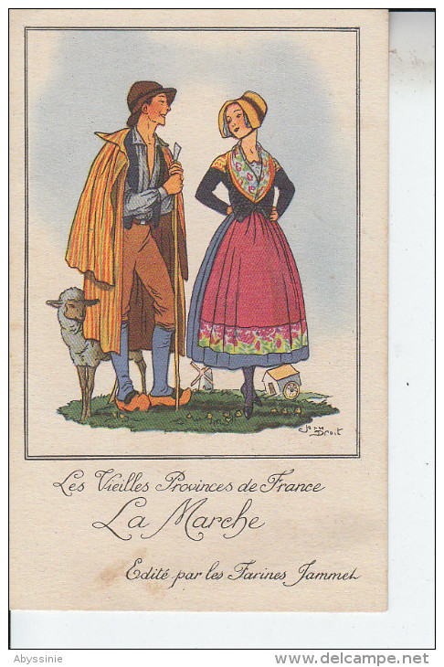 Illustrateur JEAN DROIT - LA MARCHE - D19 1003 -  Les Vieilles Provinces De France - édité Par Les Farines Jammet - Droit