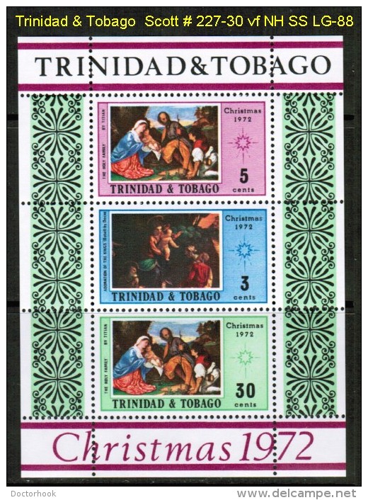 TRINIDAD &amp; TOBAGO   Scott  # 228-30**  VF MINT NH  SHEET Of 3 - Trindad & Tobago (1962-...)