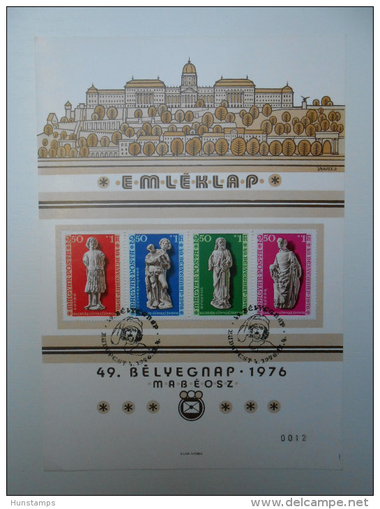 Hungary 1976. Stampday Set On Souvenir Card With Special Cancelling ! - Briefe U. Dokumente