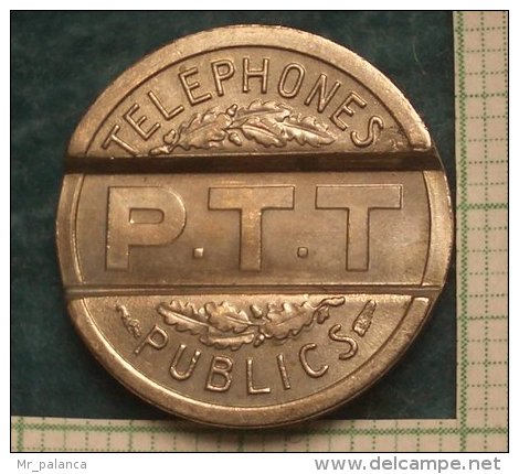 M_p> Francia Gettone Telefonico 1937 ALTA CONSERVAZIONE - Monedas / De Necesidad