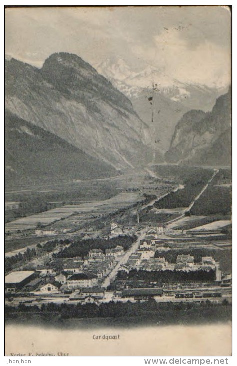 Switzerland-Postcard Circulated 1907- Landquart - Overview - 2/scans - Landquart