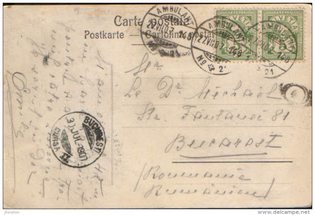 Switzerland-Postcard Circulated 1907- Landquart - Overview - 2/scans - Landquart