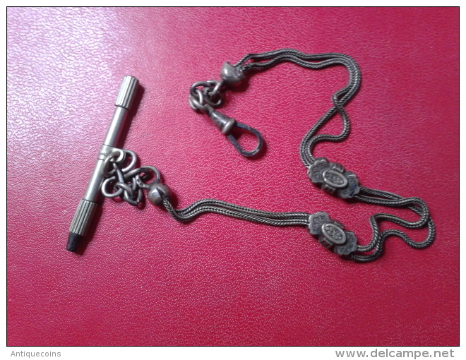 VINTAGE :  CHÂTELAINE EN ARGENT AVEC CLEF - Necklaces/Chains