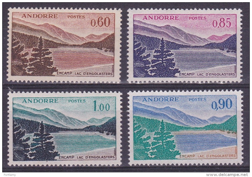 LOT 384 ANDORRE N°161A-163-163A164 * - Unused Stamps