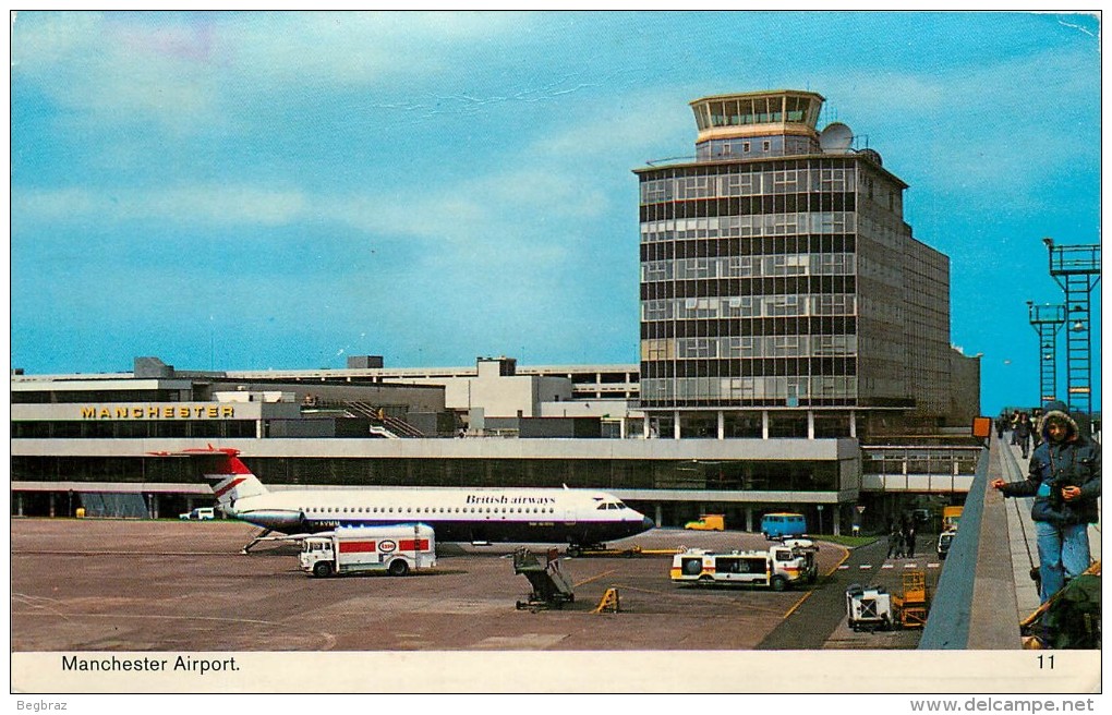 MANCHESTER        AEROPORT   AIRPORT       AVION  BRITISH AIRWAYS - Aerodrome