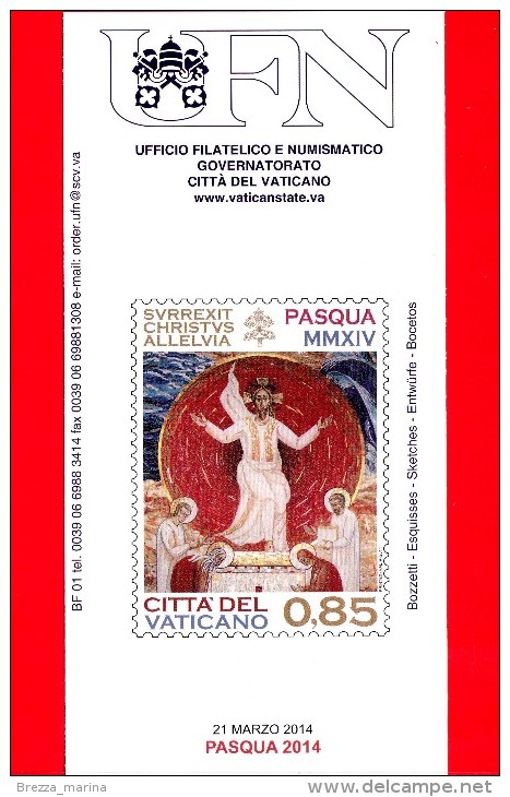 VATICANO - 2014 - Nuovo - Storia Postale - Bollettino Ufficiale - Pasqua 2014 - BF 01 - Lettres & Documents