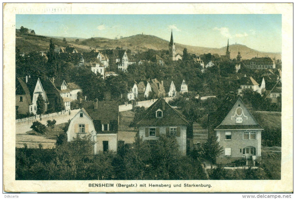 Bensheim (Bergstr.) Mit Hemsberg Und Starkenburg - Bensheim