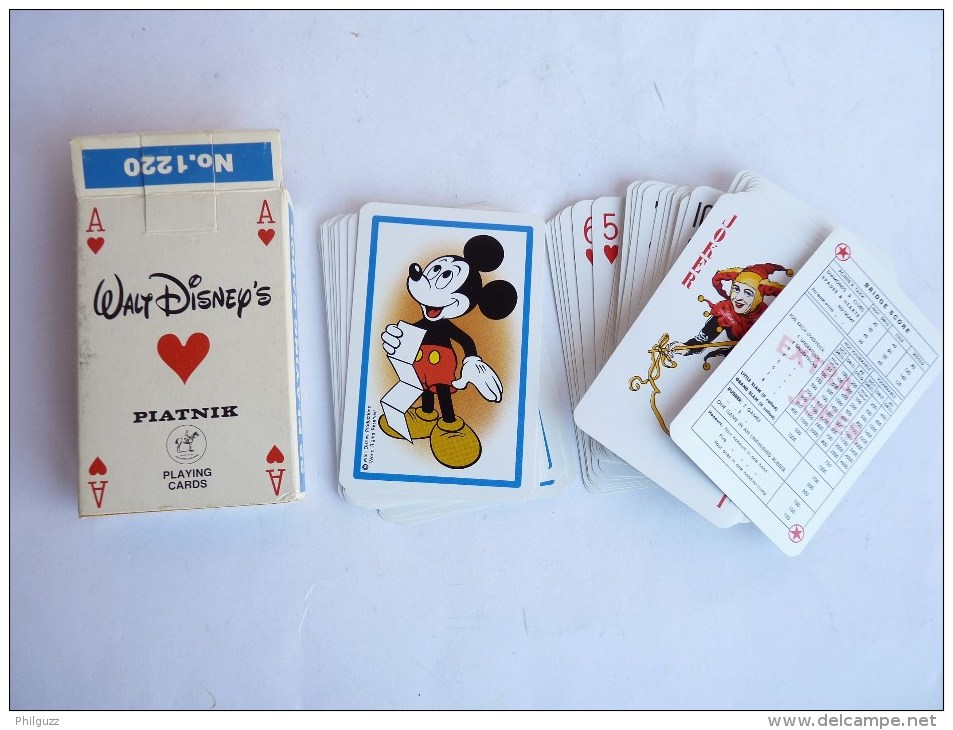 JEU DE CARTES -  WALT DISNEY'S -  PIATNIK 80's - Statuettes En Résine