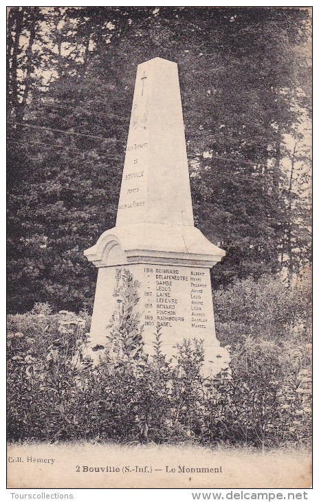 CPA 76 @ BOUVILLE @  Le Monument Aux Morts 1914 - 1918 Première Guerre Mondiale - Autres & Non Classés