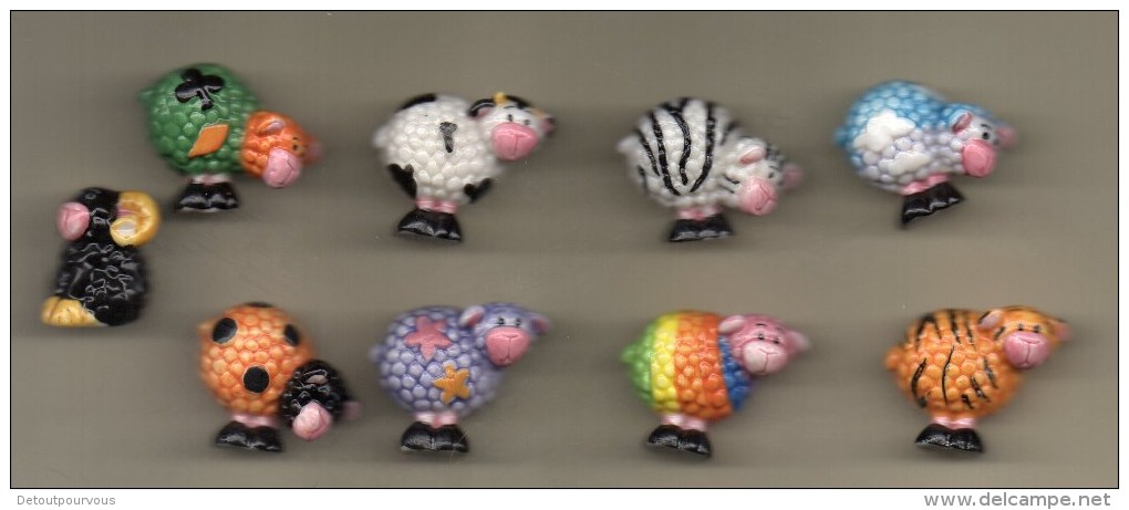 Série 9 Fèves Brillantes LES MOUTONS FASHION 2013 - Animaux