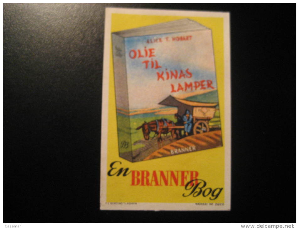 DENMARK Donkey Donkeys Ass Burro Horse Branner Literature Poster Stamp Vignette Label - Anes