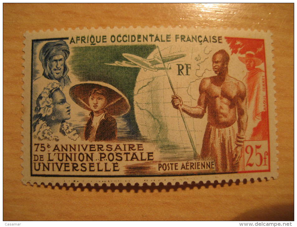 AFRIQUE OCCIDENTALE FRANÇAISE Yvert Air 15 * Hinged (Aprox. Cat. 10,75 Eur) UPU Set French Colonies - 1949 75e Anniversaire De L'UPU