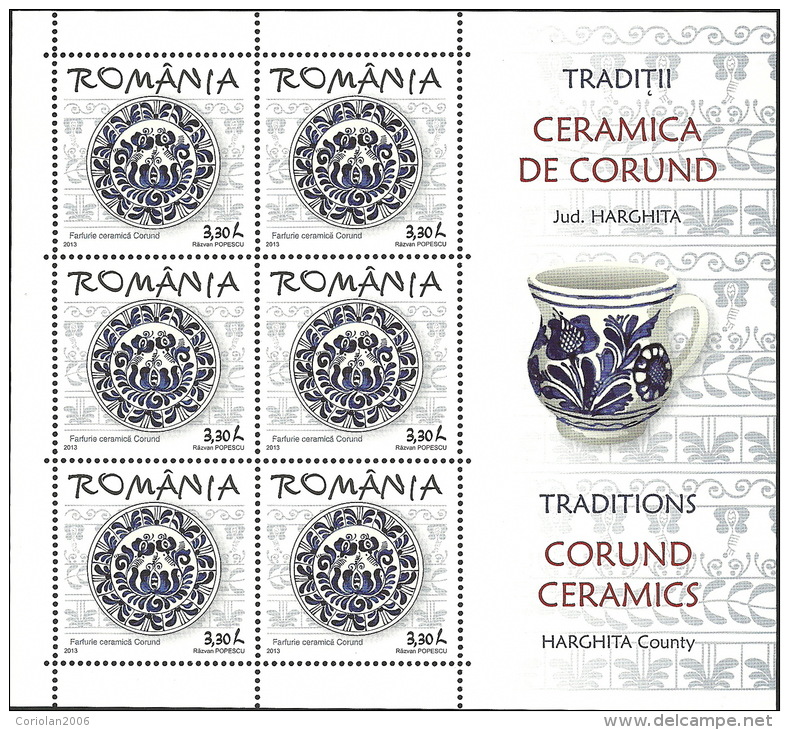 Romania 2013 / Corund Ceramics / Set 4 MS - Neufs