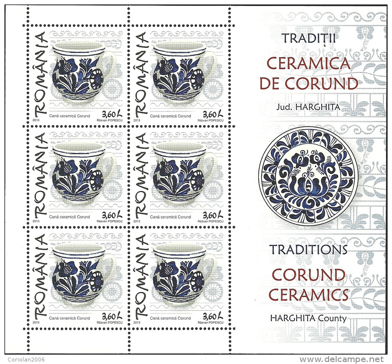 Romania 2013 / Corund Ceramics / Set 4 MS - Neufs