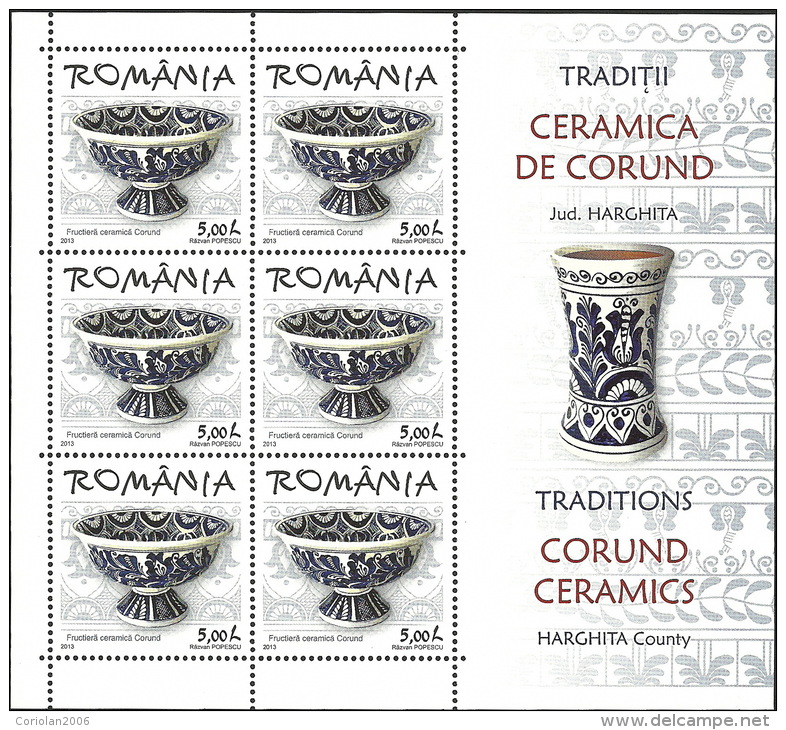 Romania 2013 / Corund Ceramics / Set 4 MS - Neufs