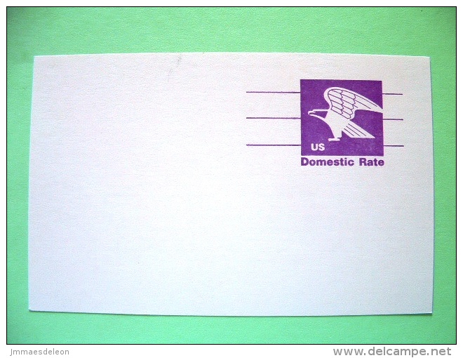 USA 1981 - Stationery Stamped Postal Card - Unused - Domestic Rate - Eagle - 1981-00