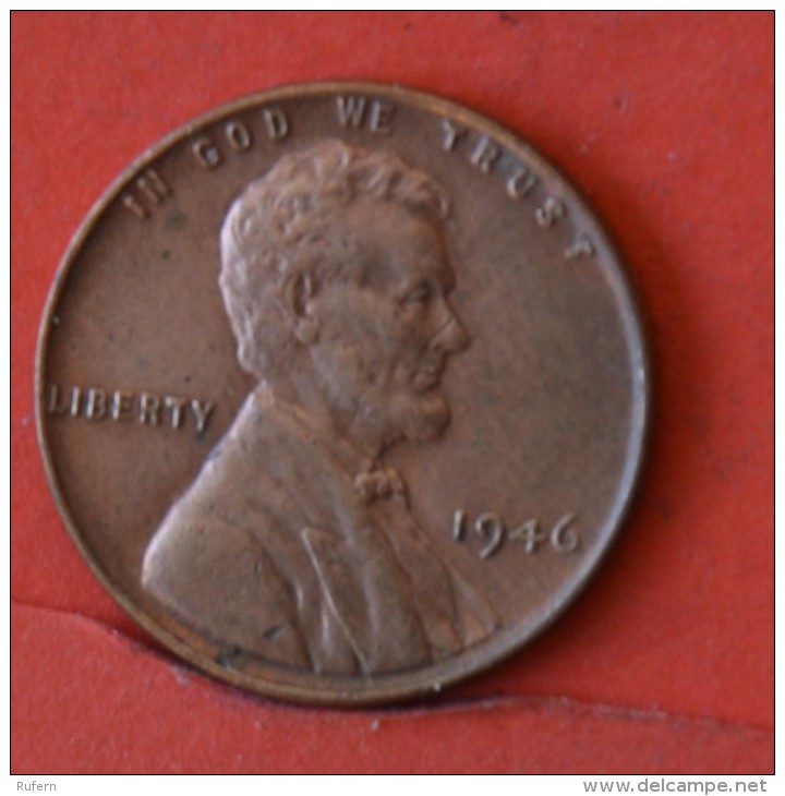 USA  1  CENT  1946   KM# A132  -    (Nº05652) - 1909-1958: Lincoln, Wheat Ears Reverse