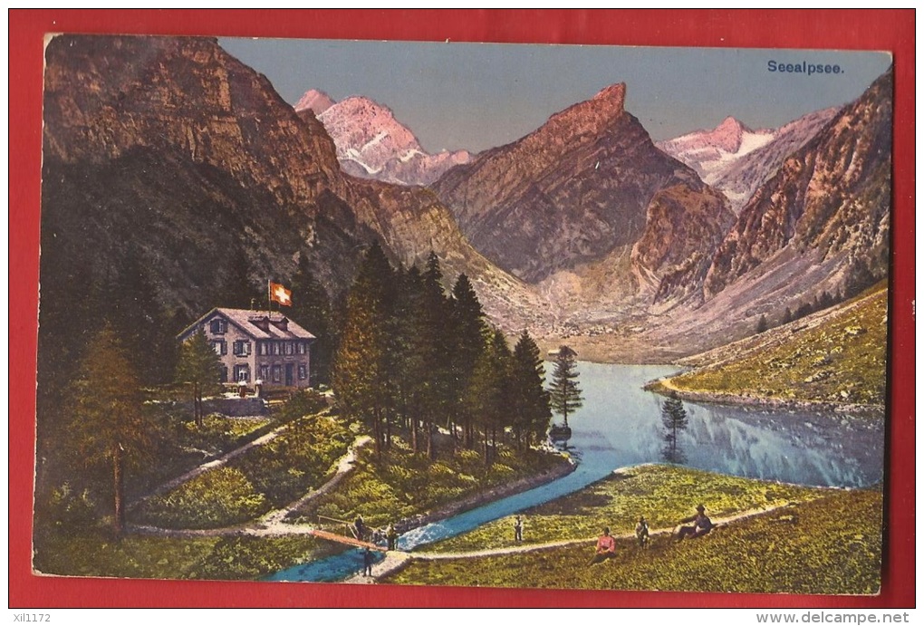 CDS4-35 Seealpsee  Belebt. Stempel Appenzell  Und Gossau - Appenzell