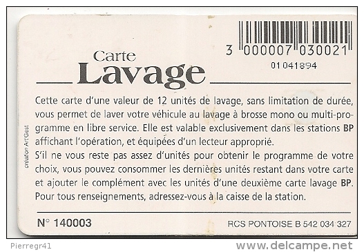 CARTE-PUCE-GEM 6--LAVAGE-BP-12-UNITES-TB E - Lavage Auto