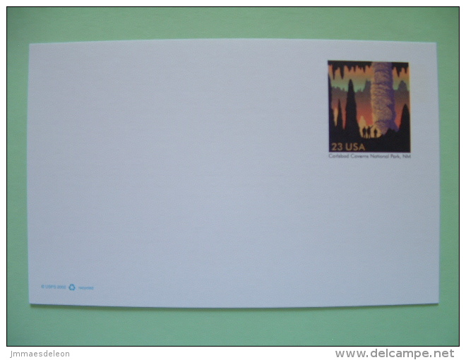 USA 2002 - Stationery Stamped Postal Card - Unused - 23c - Carlsbad Caverns National Park - Caves - 2001-10