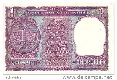 INDE   1 Rupees  Emission De 1974  Pick 77 N        ***** QUALITE  XF ***** - India