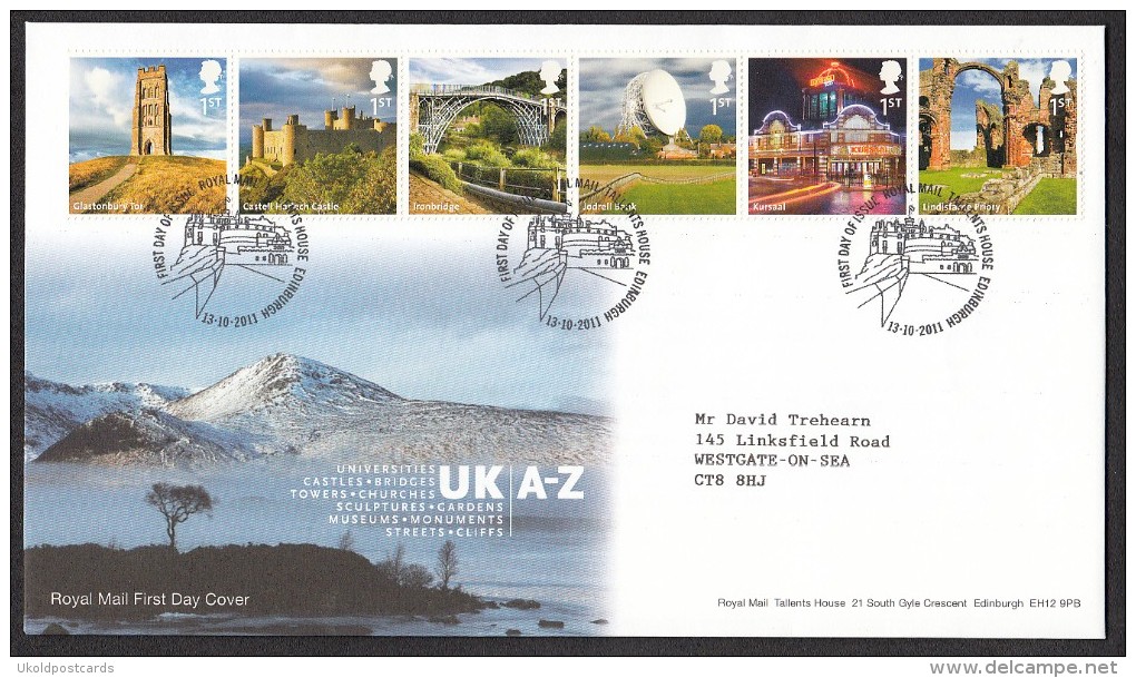 Royal Mail First Day Cover - UK - A-Z,  October 2011 - 2011-2020 Ediciones Decimales