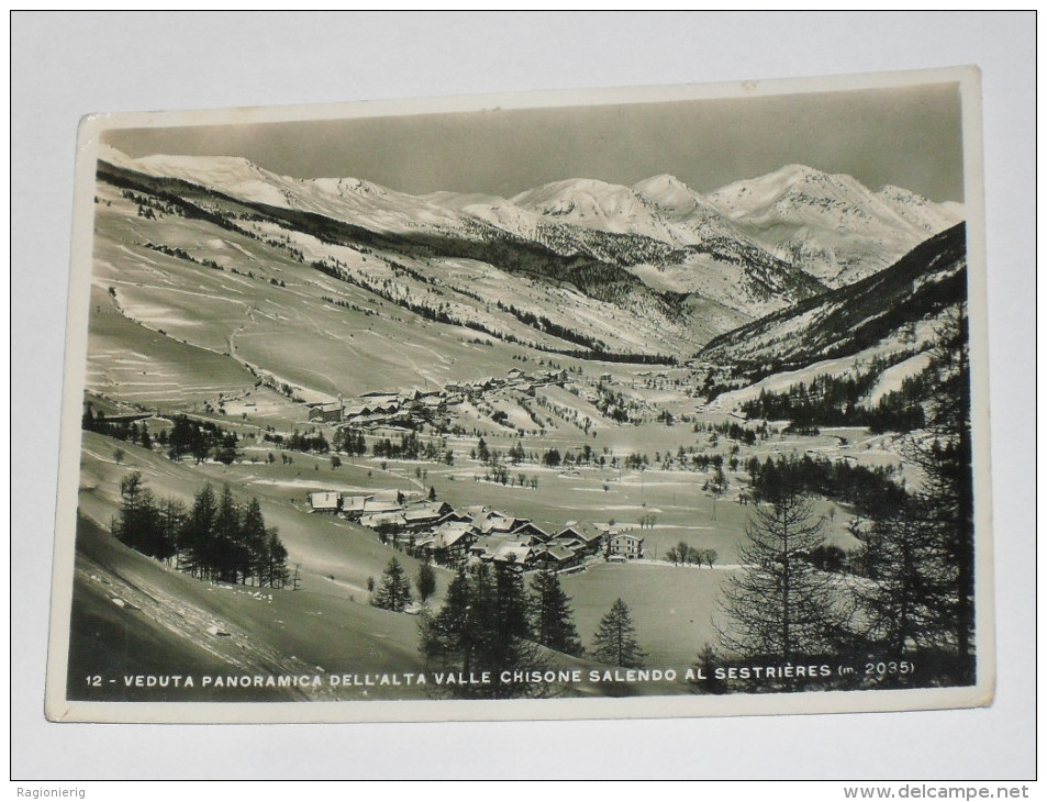 TORINO - 1937 - Veduta Panoramica Dell´ Alta Valle Chisone Salendo Al Sestrières - Multi-vues, Vues Panoramiques