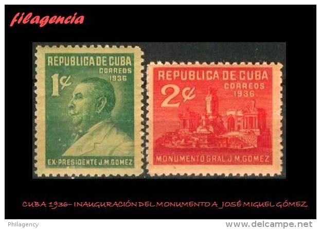 CUBA MINT. 1936-02 INAUGURACIÓN DEL MONUMENTO AL MAYOR GENERAL JOSÉ MIGUEL GÓMEZ - Ungebraucht