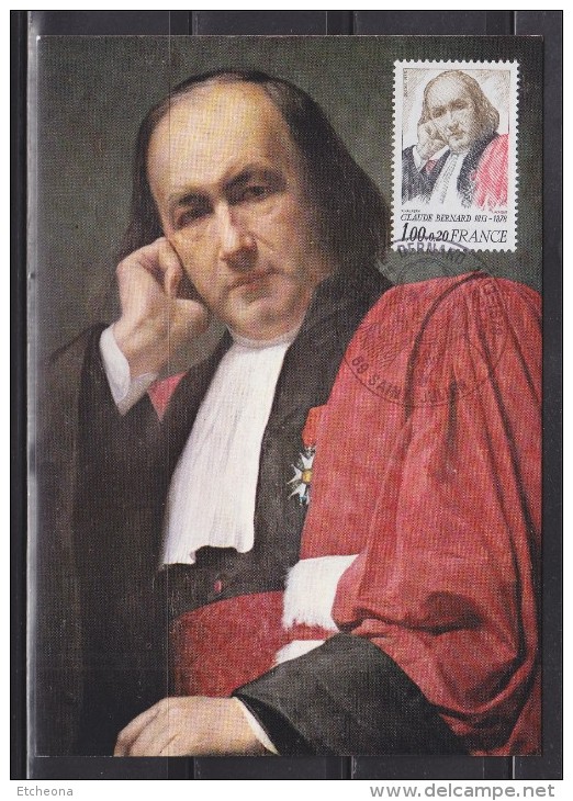 = Carte Postale Claude Bernard 1er Jour 69 Saint Julien 16 09 1978 N°1990A Médecin Et Physiologiste Français - Autres & Non Classés