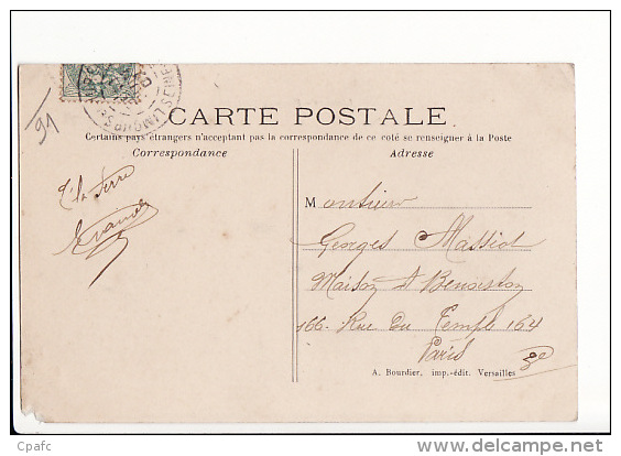 Carte 1905 LIMOURS / ROUTE DE PARIS A CHARTRES - Limours